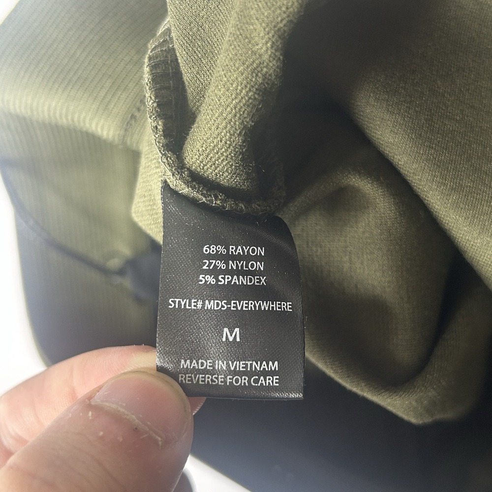 Dear Scarlett Everywhere Magic Pants Size M Olive Green Ponte Knit High Rise - Picture 10 of 16